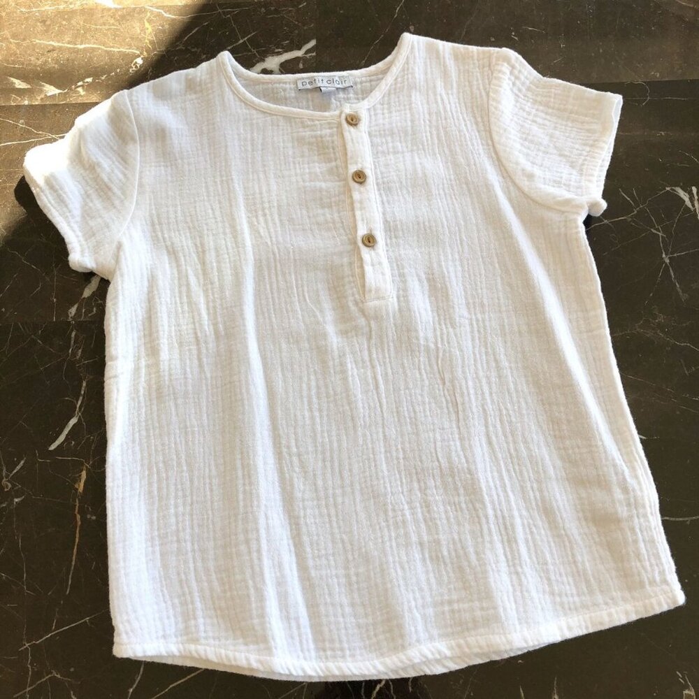 Petit Clair White Muslin Shirt